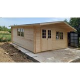 Male kuće Drvena vrtna kuća ENZO D 500 × 500 cm – bez završnog krovnog pokrova | shoptok.hr
