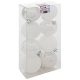 Atmosphera Novogodišnja dekoracija kugle 8 kom 7 cm bela (129170BL)