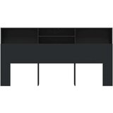  Uzglavlje s ormarićem crno 200 x 19 x 103 5 cm | shoptok.hr