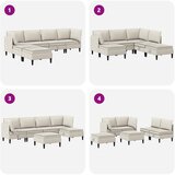  Set namještaja za dnevni boravak 6 pcs Zobena Tkanina | shoptok.hr