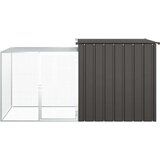 vidaXL Kletka za zajce antracit 200x91x100 cm pocinkano jeklo | Shoptok.si