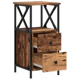 vidaXL Nočna omarica iz starega lesa 34x35,5x70 cm Inženirski les | Shoptok.si