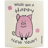 OWOSCHFETZN Gobasta krpa "Happy New Year" - Pig Ben Cene