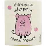 OWOSCHFETZN Gobasta krpa "Happy New Year" - Pig Ben