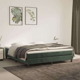 vidaXL Vzmetnica z žepkasto vzmetjo temno zelena 160x220x20 cm žamet | Shoptok.si