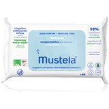 Mustela® Compostable at Home Cleansing Wipes Perfume Free maramice za čišćenje bez parfema za djecu od rođenja 60 kom | shoptok.hr