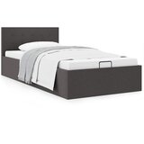 Maison Chic Dvižni Posteljni okvir - Enojna postelja - Postelja za odrasle temno sivo blago 100x200 cm, (21695405) | Shoptok.si