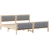  Krevetna konstrukcija s uzglavljem Svijetlo siva 200 x 200 cm | shoptok.hr