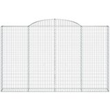  Obokana gabionska košara 3 kosi 300x30x180/200cm cinkano železo, (20757606) | Shoptok.si