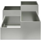  Vrtna saksija Srebrno 80 x 80 x 60 cm Pocinčani čelik | shoptok.hr