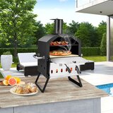  2-slojna peć za pizzu s roštiljem, kamenom za pizzu i lopaticom za pizzu te vodootpornim poklopcem | shoptok.hr