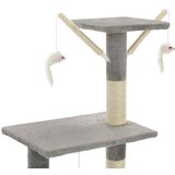  Penjalica za mačke sa stupovima za grebanje od sisala 138 cm siva | shoptok.hr