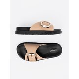 SEASTAR Beige women's flip-flops with gold buckle | shoptok.hr