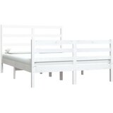  Posteljni okvir bel iz trdne borovine 140x190 cm, (20684912) | Shoptok.si