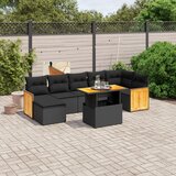 vidaXL 8-dijelni set vrtnih sofa od poliratana s jastucima crni | shoptok.hr