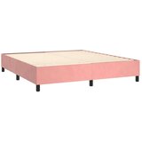  Box spring postelja z vzmetnico roza 160x200 cm žamet, (20897311) | Shoptok.si