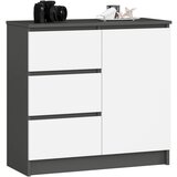 AKORD KOMODA K80 JERRY 1D 3SZ GRAFITNO SIVO / BELO, (21702868) Cene