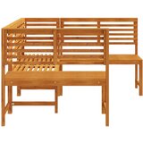  Set od tri komada vrtnih klupa od masivnog drva akacije | shoptok.hr
