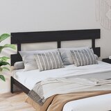  Uzglavlje za krevet crno 184 x 3 x 81 cm od masivne borovine | shoptok.hr