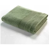 Douceur d intérieur Kaki zelena bombažna brisača iz frotirja 90x150 cm Tendresse –