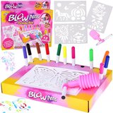  Airbrush set za crtanje s pumpicom, 12 markera i 8 šablona, bajkoviti motivi | shoptok.hr