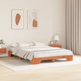  Okvir za krevet Waks smeđa Čvrsta borovina 140 x 200 cm | shoptok.hr