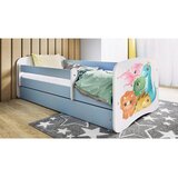 MID.YOU Dječji krevet Dreamy dinosauri 160x80 sa madracem s ladicom Plava | shoptok.hr