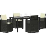  Vrtni set za objed s jastukom 5 pcs Antracit i krem PP | shoptok.hr