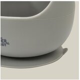 Interbaby Silikonska zdjelica + žlica Grey Petrol | shoptok.hr
