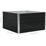  Povišena vrtna gredica 100x100x45 cm pocinčani čelik antracit | Eponuda.com