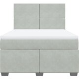  Krevet s oprugama i madracem svjetlosivi 140x190 cm baršunasti | shoptok.hr