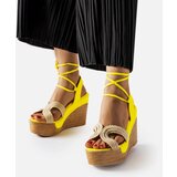 Gemre Yellow wedge espadrilles Berta | Shoptok.si