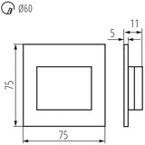 Kanlux 33331 - LED svetlo za stepenište ERINUS LED/1,5W/12V 4000K siva | Eponuda.com