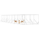Vanjski kavez za pse srebrni 4 x 16 x 2 m od pocinčanog čelika | shoptok.hr