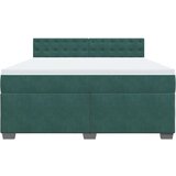 vidaXL Krevet s oprugama i madracem tamnozeleni 180x200 cm baršunasti | shoptok.hr