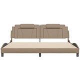  Okvir kreveta LED boja cappuccina 200 x 200 cm umjetna koža | shoptok.hr