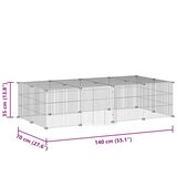  Kavez za ljubimce s 20 panela i vratima crni 35 x 35 cm čelični | shoptok.hr