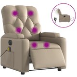 vidaXL Električni masažni naslonjač od umjetne kože boja cappuccina | shoptok.hr