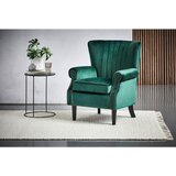 XORA FOTELJ, črna, temno zelena les, tekstil | Shoptok.si