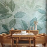  Foto tapeta - Large Leaves in Shades of Green-Mint: Botanical Motif 300x210 | shoptok.hr