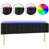 Maison Chic LED posteljno vzglavje - Vzglavna omarica črno 163x16x78/88 cm žamet, (22077152) | Shoptok.si
