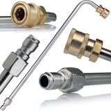 Rosfix Lance Za Visokotlačni Čistilec 1/4" 34 Cm, Upognjena 90°, Hitro Spojka | Max 250 Bar, 60°C, Bakrena Šoba, (5000244522) | Shoptok.si