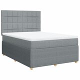 Maison Chic Box spring postelja - Vzmetna postelja z vzmetnico svetlo siva 140x200 cm blago SL24232, (21890839) | Shoptok.si