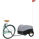Prikolica za bicikl crno-siva 30 kg željezna | shoptok.hr
