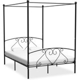  Okvir za krevet s nadstrešnicom crni metalni 160 x 200 cm | shoptok.hr