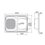 Metalac standard 1D inox sudopera-desna fi 60 800 x 600 58778 | Eponuda.com