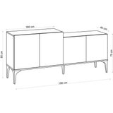 Hanah home komoda orso sapphire oak