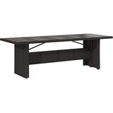  Vrtni stol sa staklenom pločom crni 240x90x75cm od poliratana | shoptok.hr