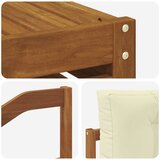  Set vanjskih sofa 10 kom. Prirodna i krem Čvrsto drvo akacije | shoptok.hr