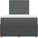  Krevet box spring s madracem tamnosivi 120 x 190 cm tkanina | shoptok.hr